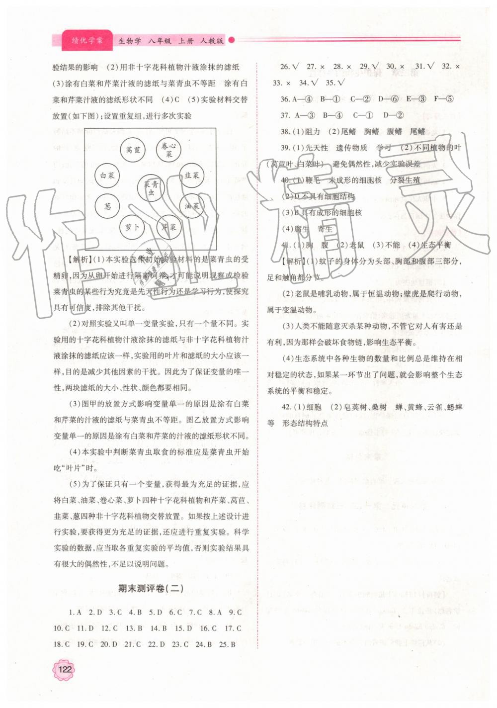 2019年績(jī)優(yōu)學(xué)案八年級(jí)生物學(xué)上冊(cè)人教版 第16頁(yè)