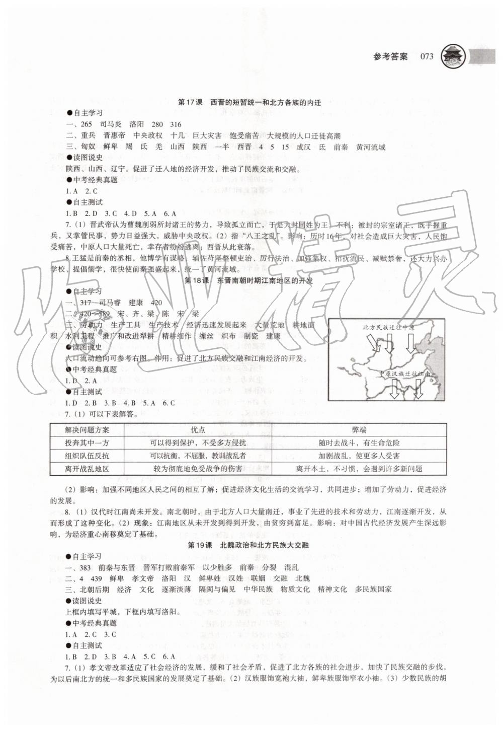 2019年中国历史助学读本七年级上册人教版 第8页