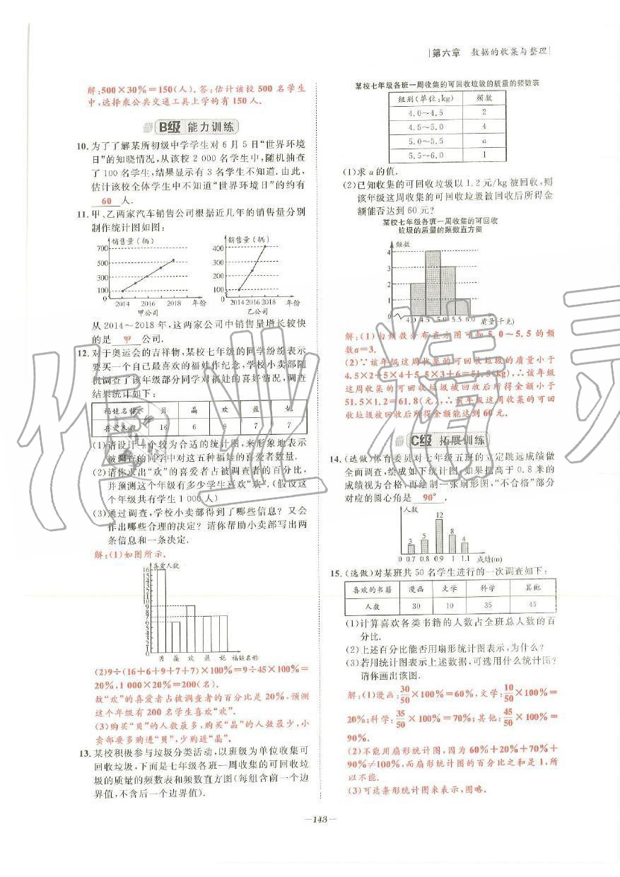 2019年課外培優(yōu)階梯訓練初數(shù)一號七年級數(shù)學上冊北師大版 第140頁