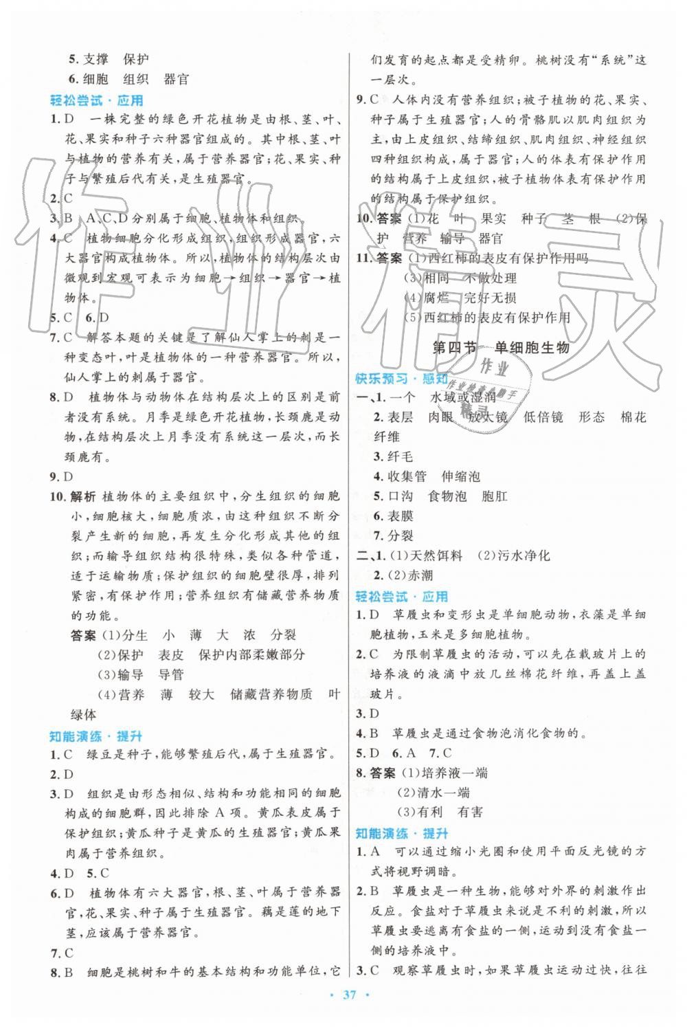 2019年初中同步測控優(yōu)化設計七年級生物學上冊人教版 第9頁