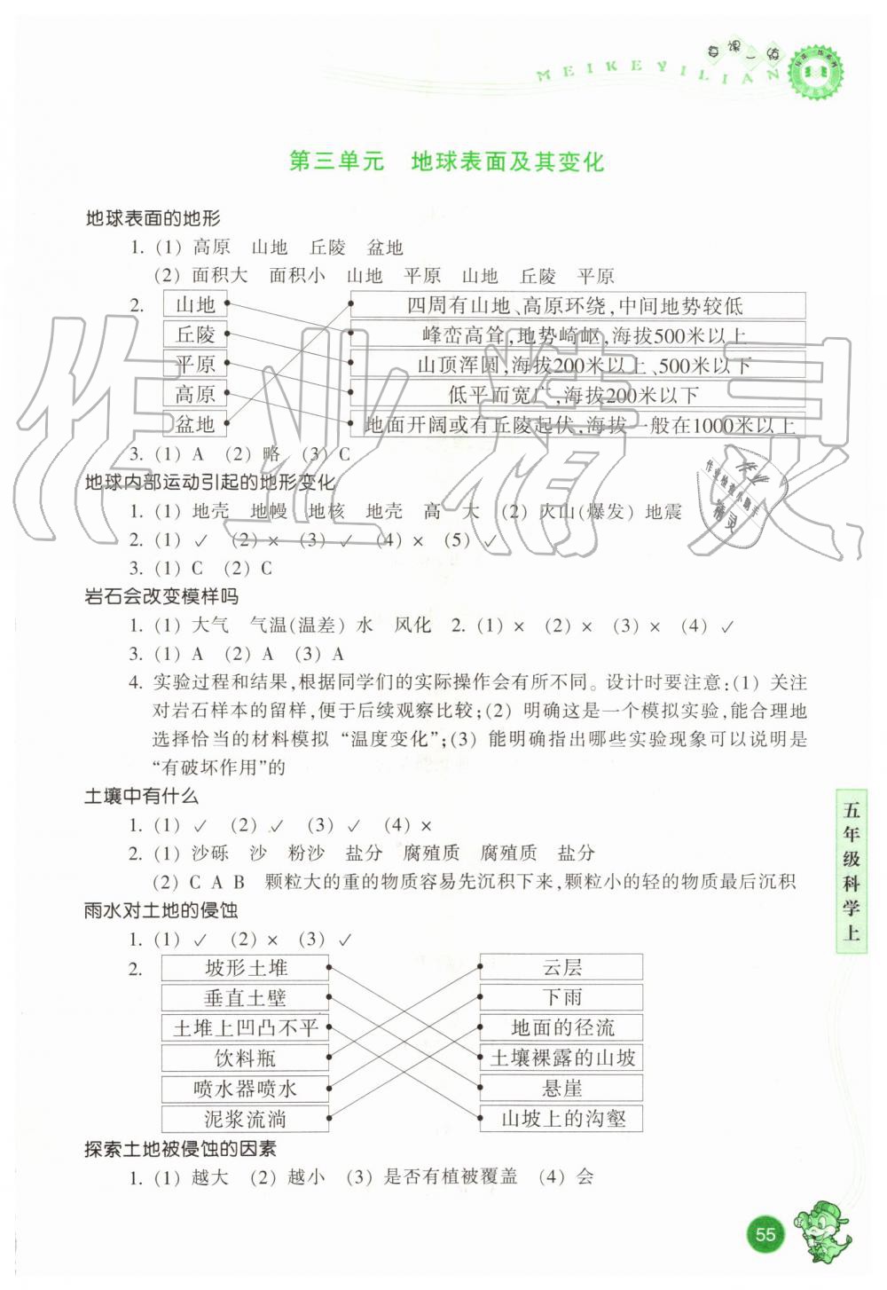 2019年每课一练小学科学五年级上册教科版浙江少年儿童出版社 第3页