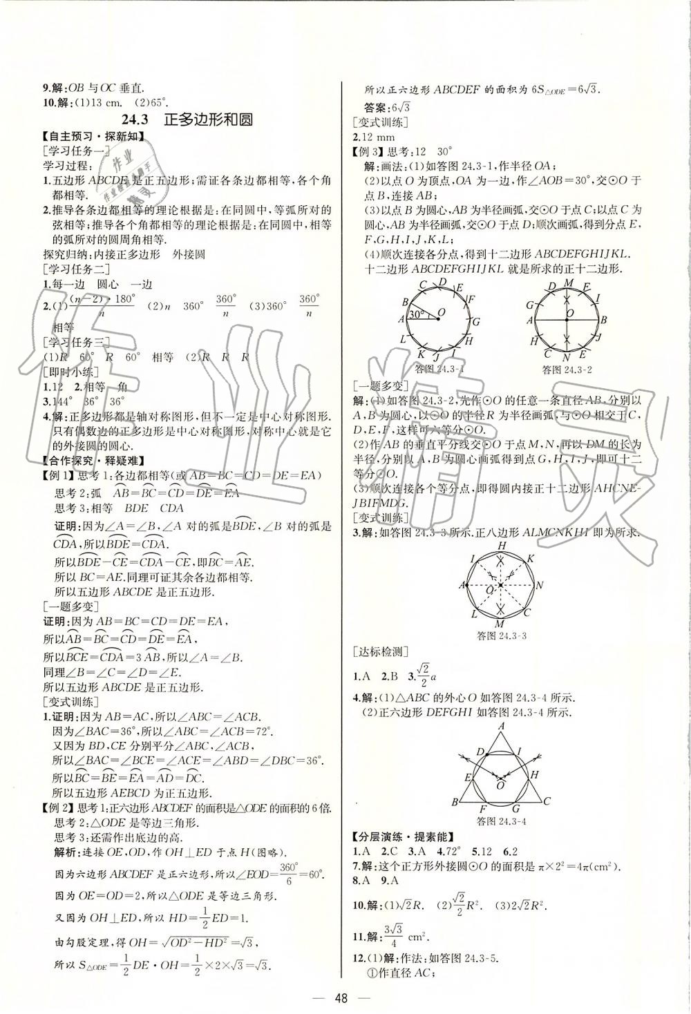 2019年同步學(xué)歷案課時(shí)練九年級(jí)數(shù)學(xué)上冊人教版河北專版 第24頁