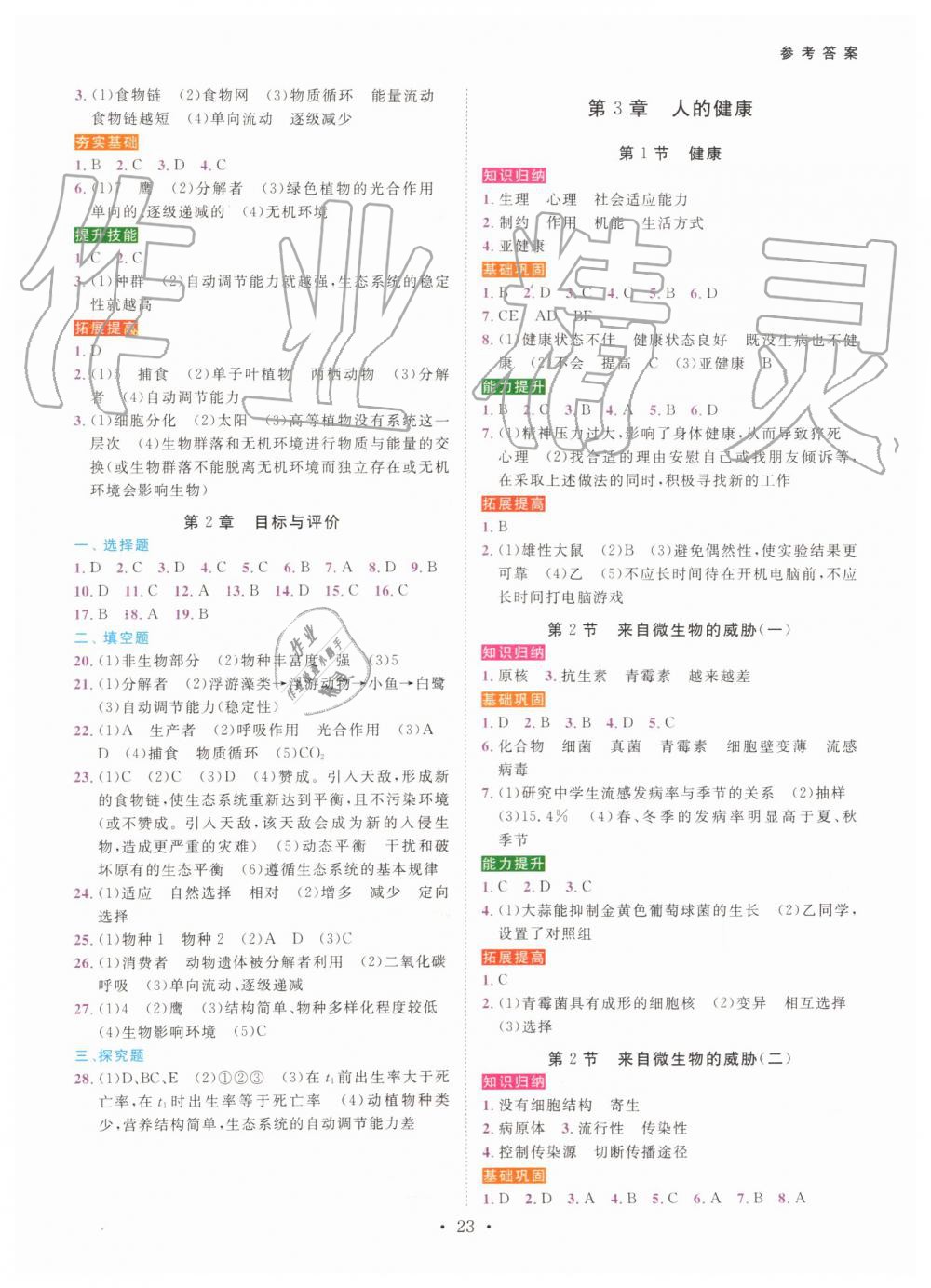 2019年一閱優(yōu)品作業(yè)本九年級科學(xué)全一冊浙教版 第22頁