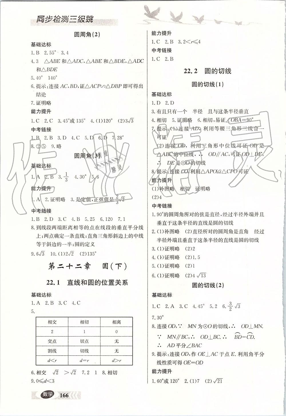 2019年同步檢測(cè)三級(jí)跳初三數(shù)學(xué)上冊(cè)人教版 第11頁(yè)