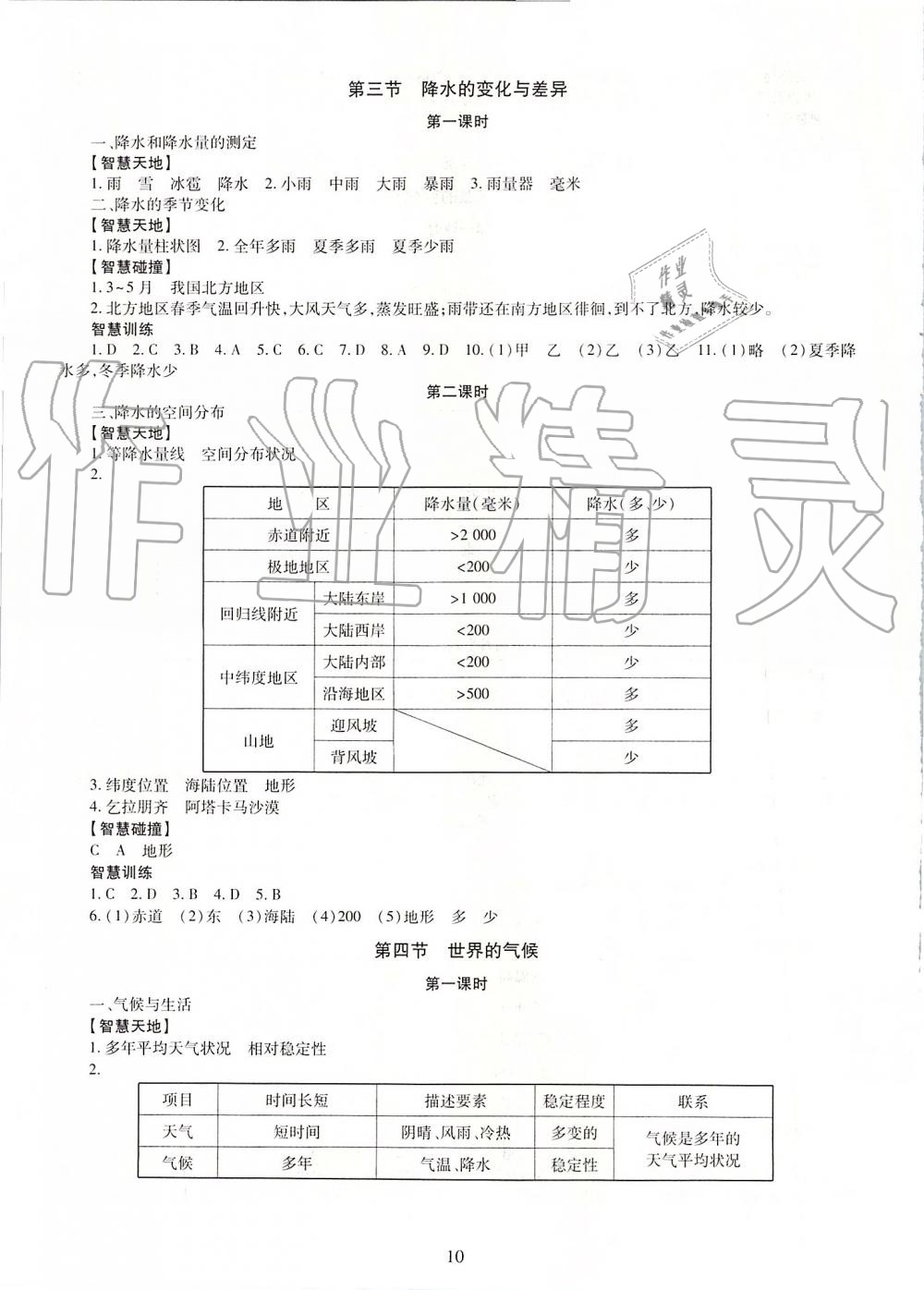 2019年智慧學(xué)習(xí)七年級(jí)地理上冊(cè)商務(wù)星球版 第10頁(yè)