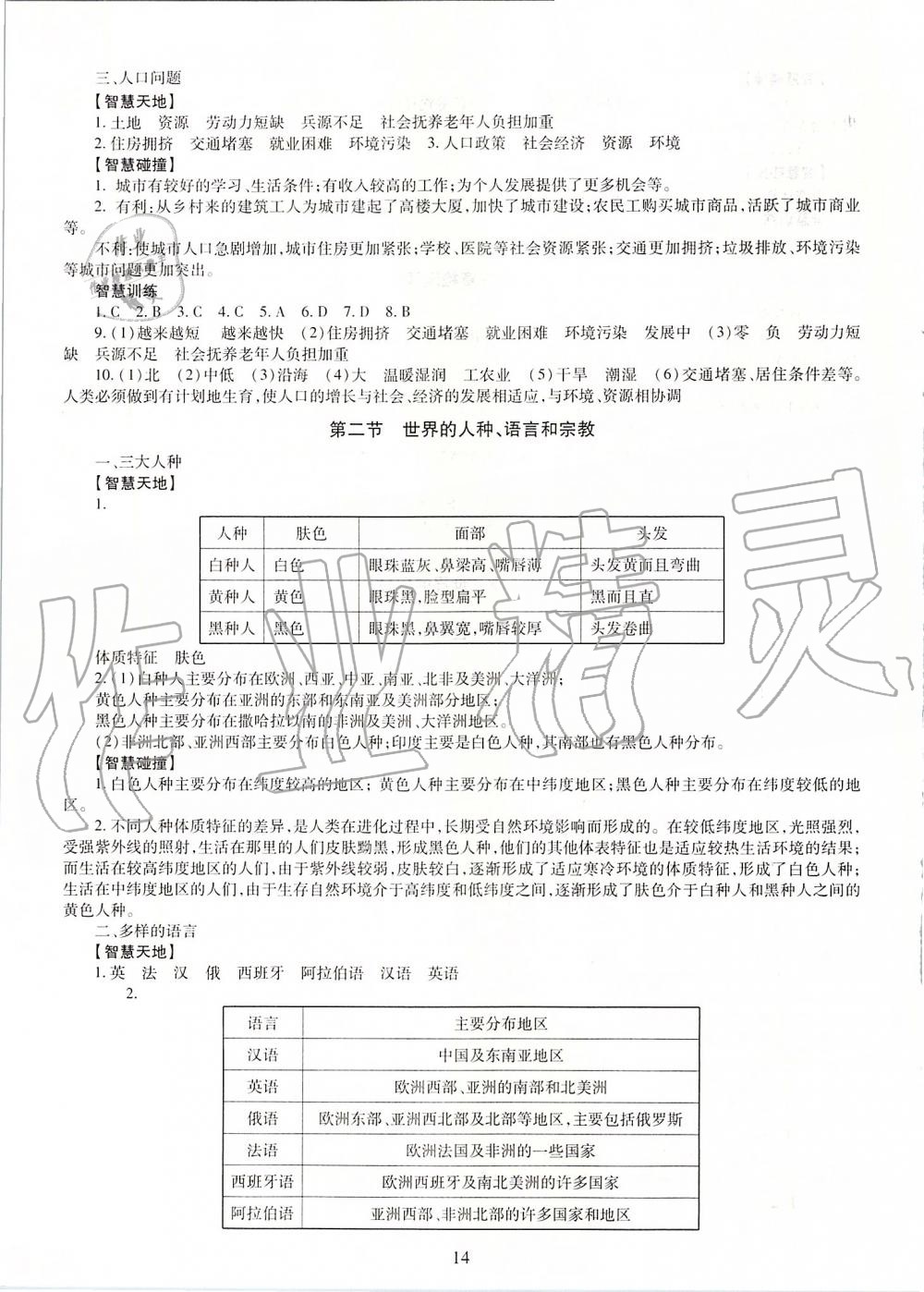 2019年智慧學(xué)習(xí)七年級(jí)地理上冊(cè)商務(wù)星球版 第14頁(yè)