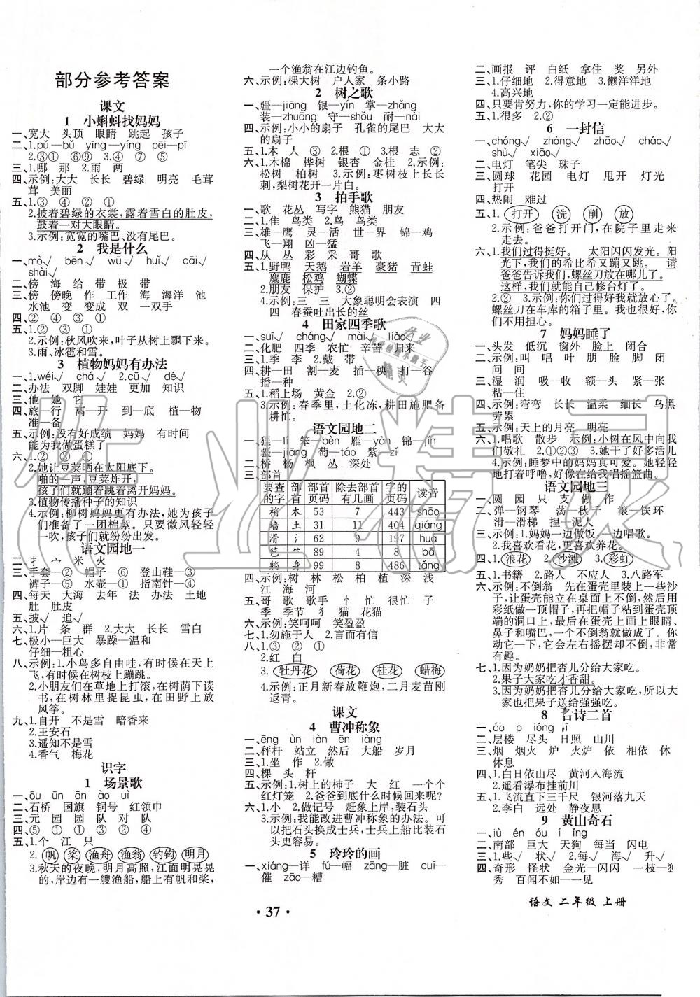 2019年胜券在握同步解析与测评二年级语文上册人教版重庆专版 第1页