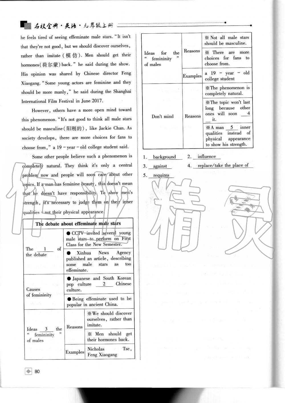 2019年名校金典課堂九年級(jí)英語(yǔ)上冊(cè)人教版成都專(zhuān)版 第80頁(yè)