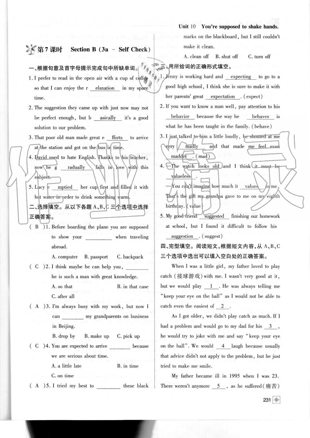 2019年名校金典课堂九年级英语上册人教版成都专版 第231页