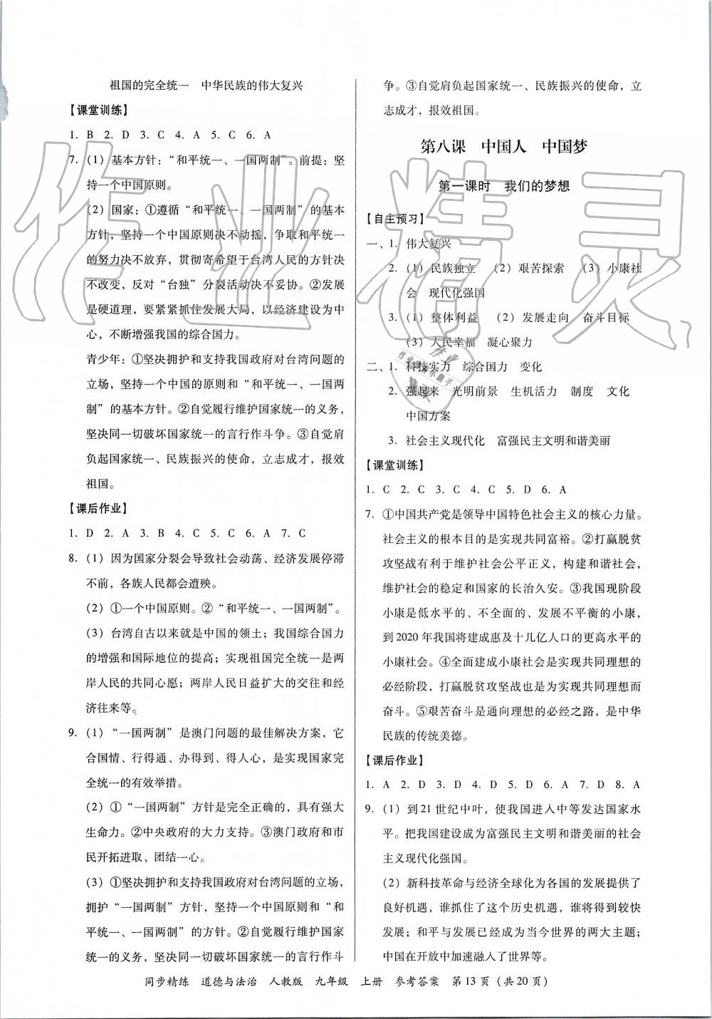 2019年同步精練九年級道德與法治上冊人教版 第13頁