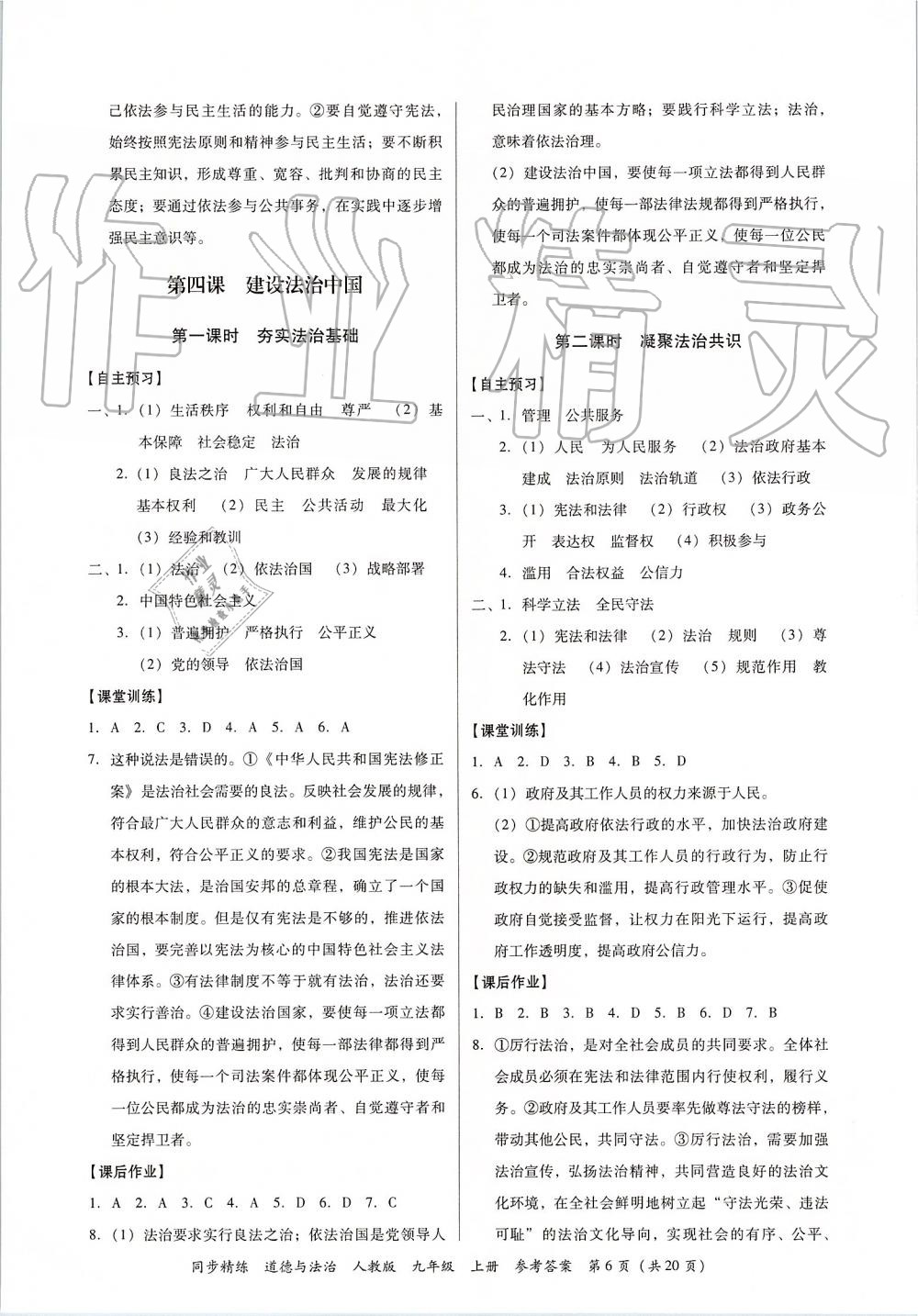 2019年同步精練九年級道德與法治上冊人教版 第6頁