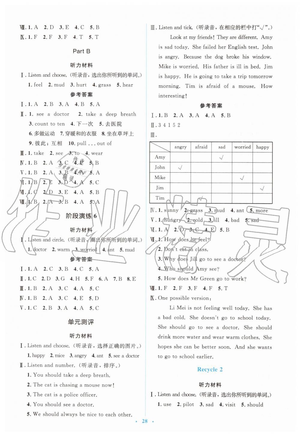 2019年人教金學(xué)典同步解析與測評學(xué)考練六年級英語上冊人教版 第8頁