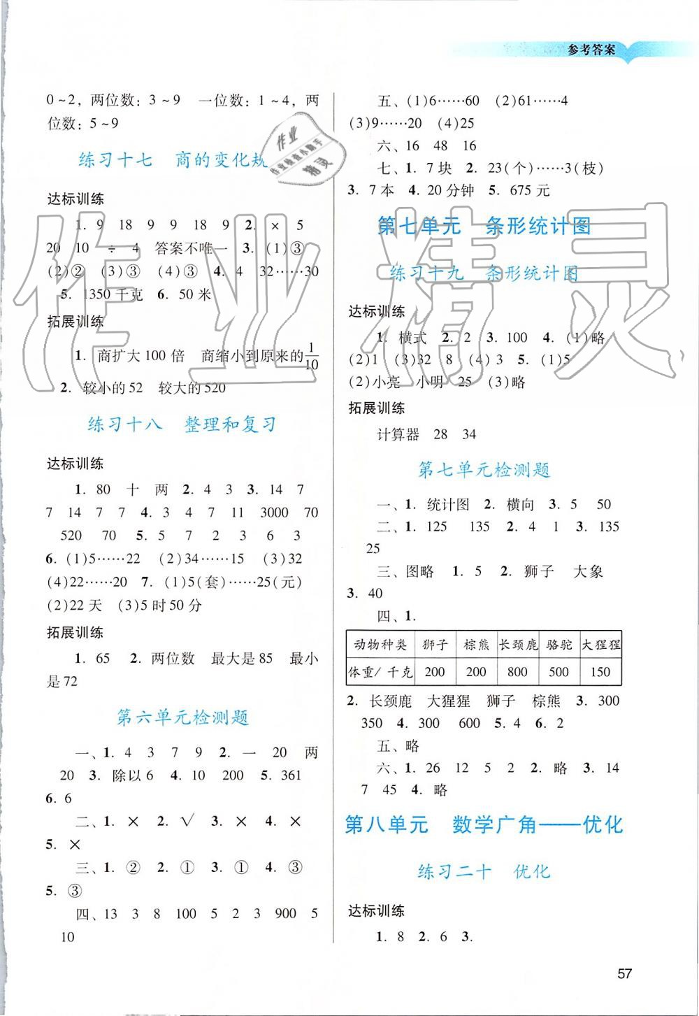 2019年陽(yáng)光學(xué)業(yè)評(píng)價(jià)四年級(jí)數(shù)學(xué)上冊(cè)人教版 第5頁(yè)