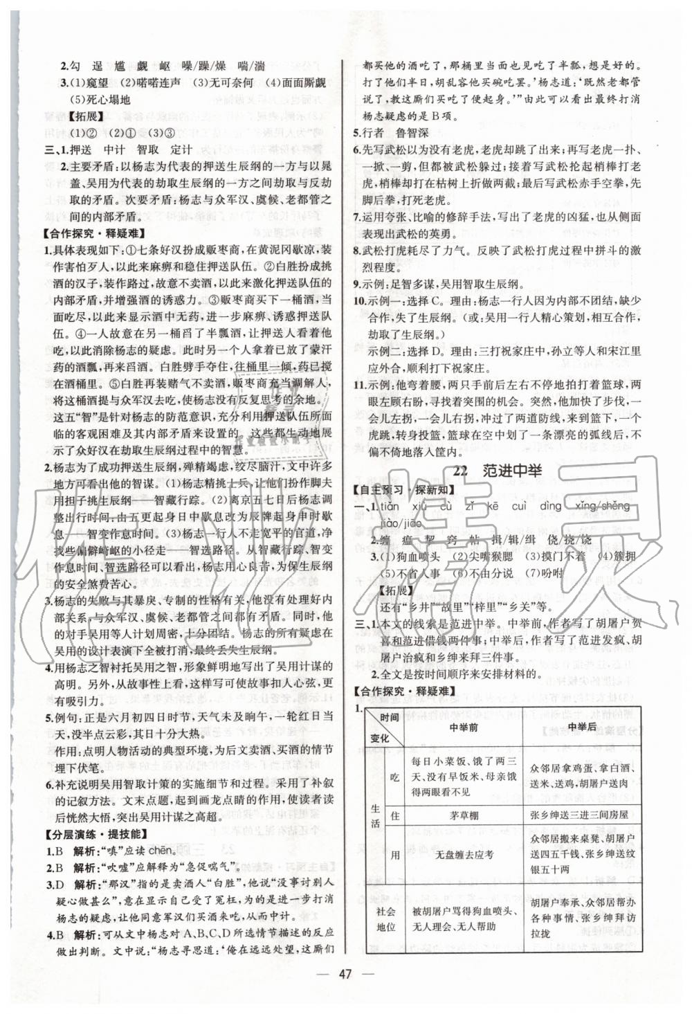 2019年同步學(xué)歷案課時(shí)練九年級(jí)語(yǔ)文上冊(cè)人教版河北專版 第15頁(yè)