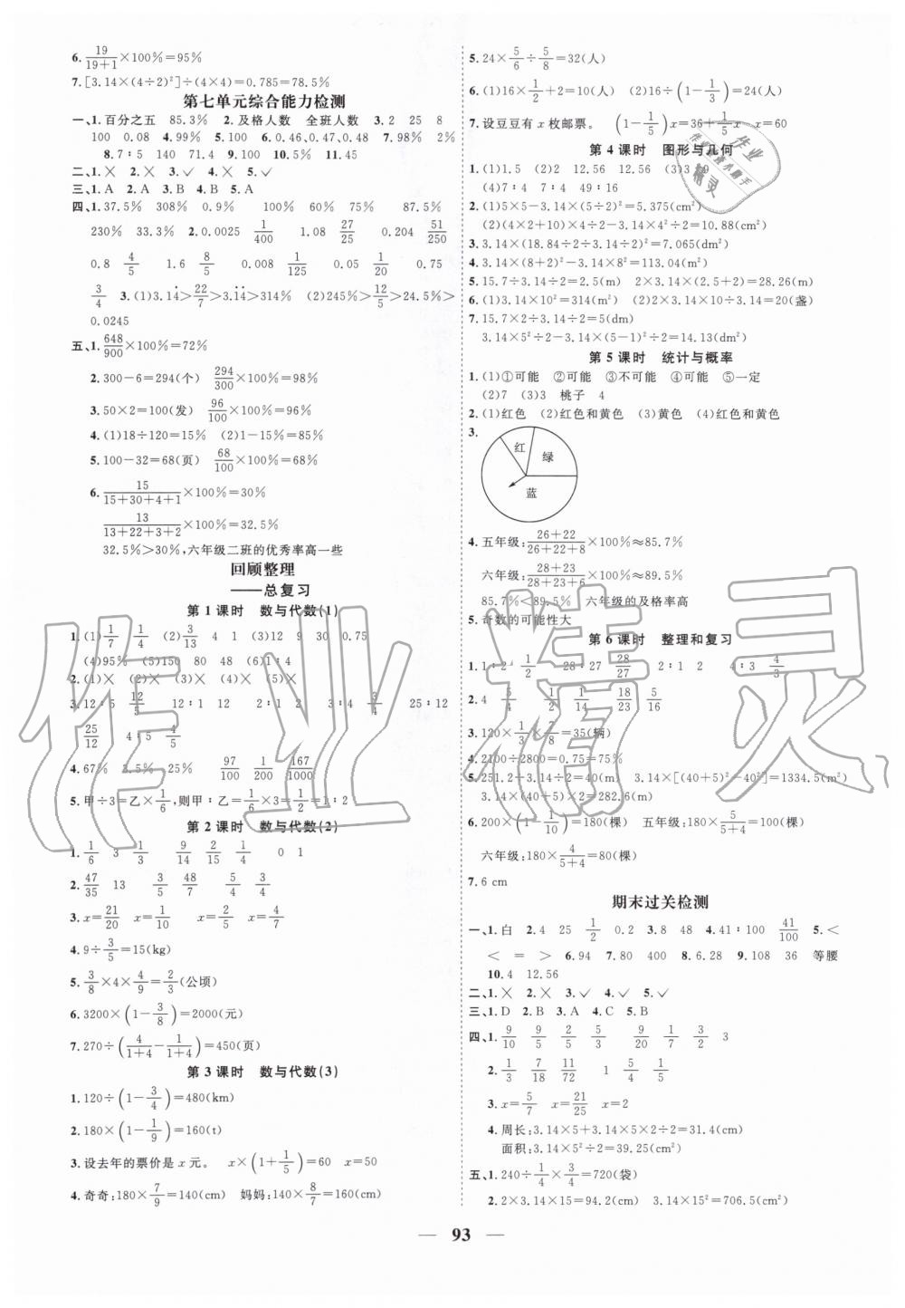 2019年陽光同學(xué)課時(shí)優(yōu)化作業(yè)六年級(jí)數(shù)學(xué)上冊青島版 第9頁