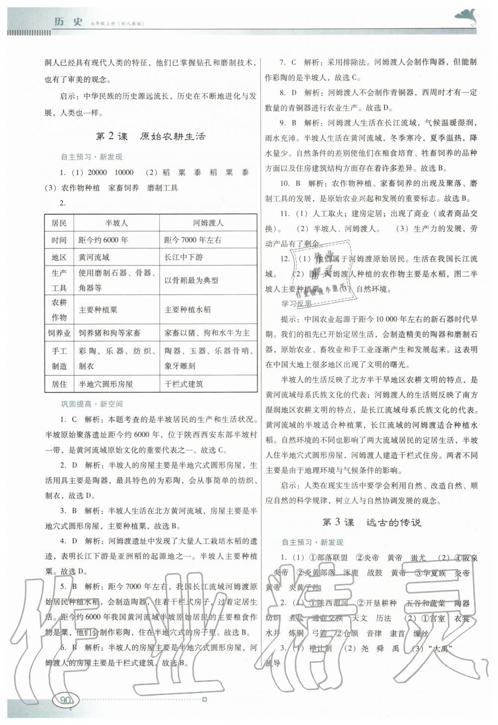 2019年南方新課堂金牌學案七年級歷史上冊人教版 第2頁