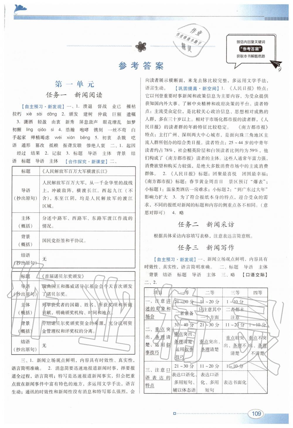 2019年南方新课堂金牌学案八年级语文上册人教版 第1页