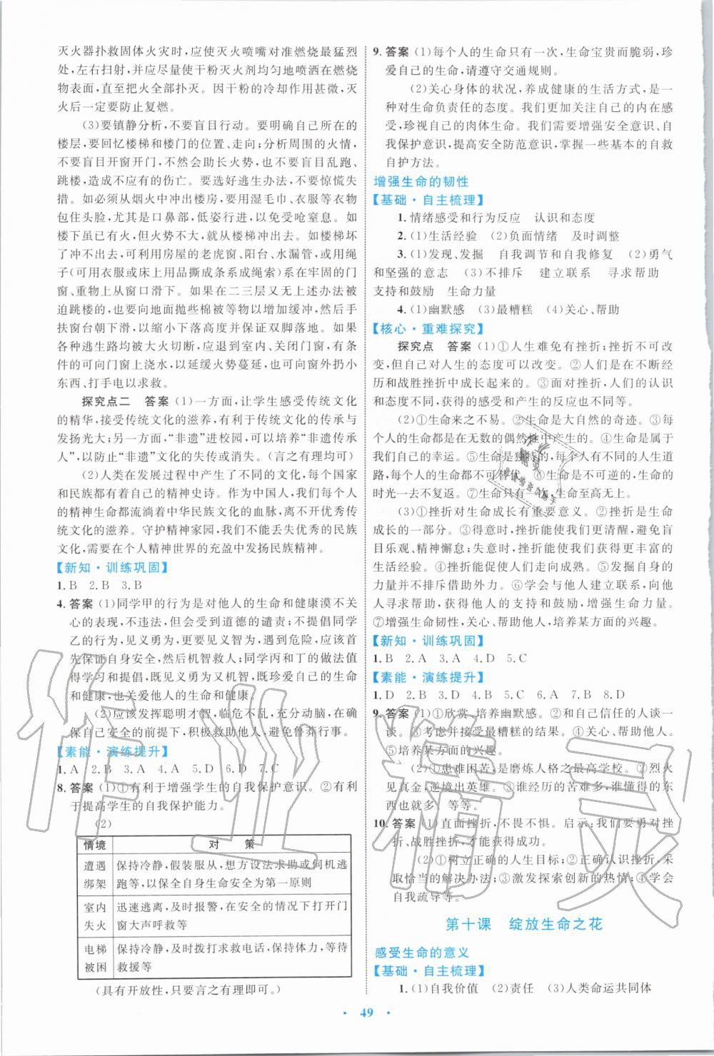 2019年初中同步學(xué)習(xí)目標(biāo)與檢測七年級道德與法治上冊人教版 第13頁