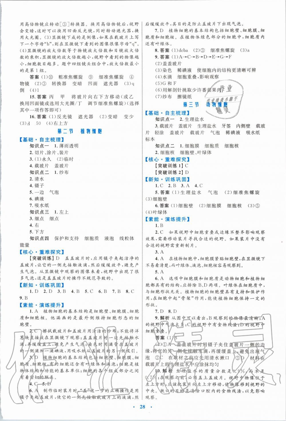 2019年初中同步学习目标与检测七年级生物上册人教版 第4页