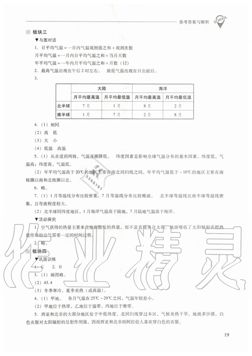 2019年新课程问题解决导学方案七年级地理上册人教版 第19页