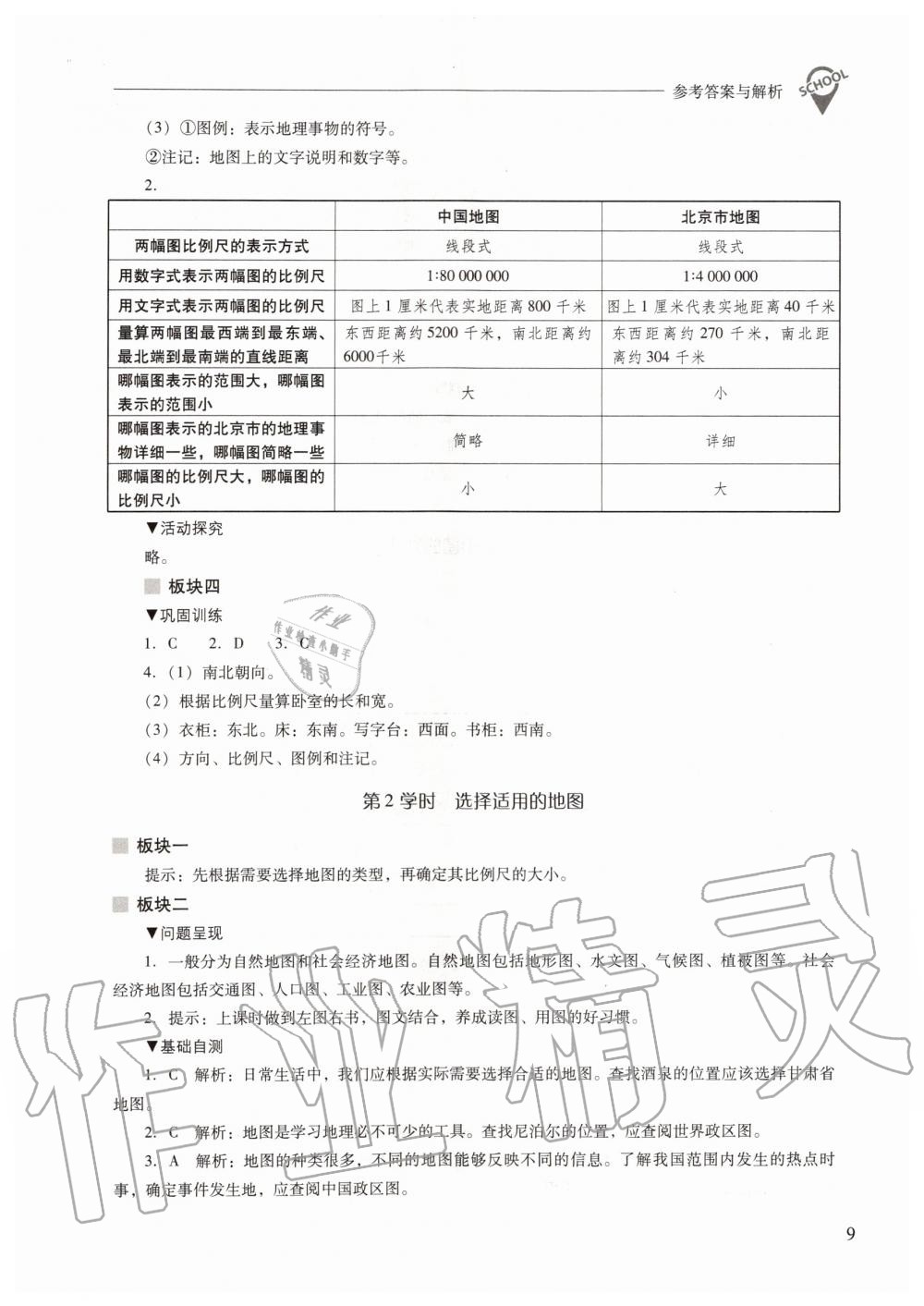 2019年新課程問(wèn)題解決導(dǎo)學(xué)方案七年級(jí)地理上冊(cè)人教版 第9頁(yè)