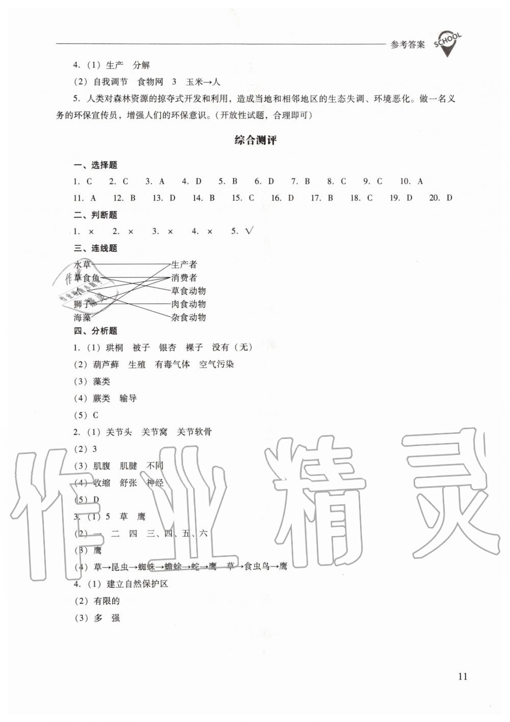 2019年新課程問題解決導(dǎo)學(xué)方案八年級生物學(xué)上冊鳳凰版 第11頁