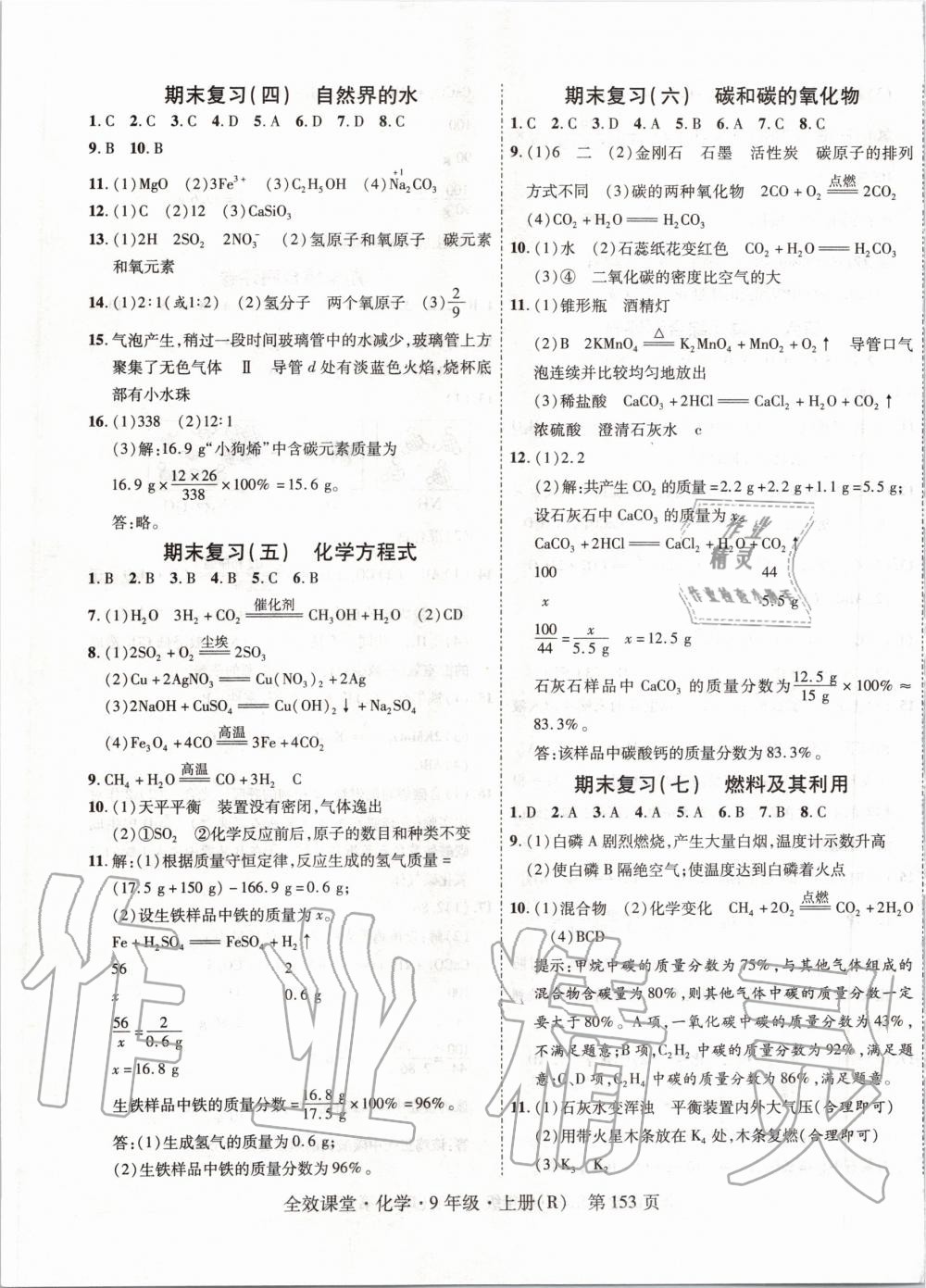 2019年全效課堂九年級化學上冊人教版 第13頁