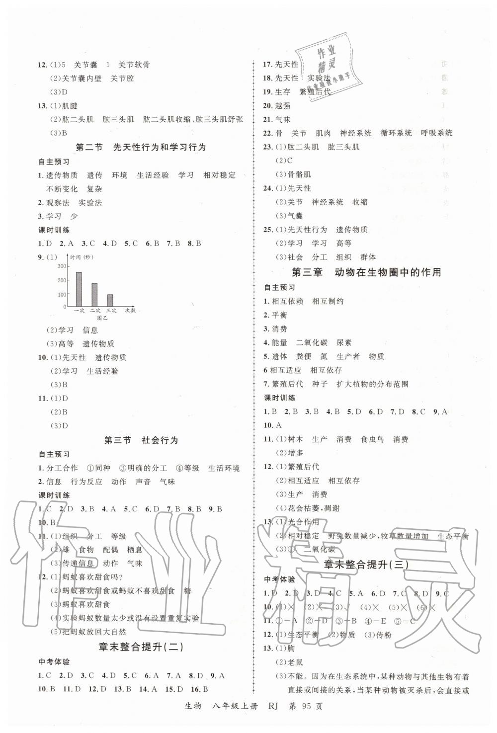 2019年一線課堂學(xué)業(yè)測(cè)評(píng)八年級(jí)生物上冊(cè)人教版 第3頁