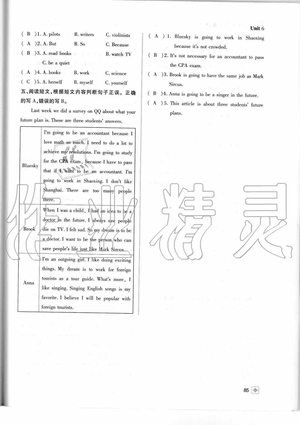 2019年名校金典课堂八年级英语上册人教版成都专版 第85页