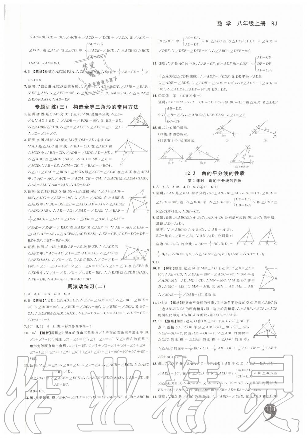 2019年一線調(diào)研學(xué)業(yè)測評八年級數(shù)學(xué)上冊人教版 第5頁