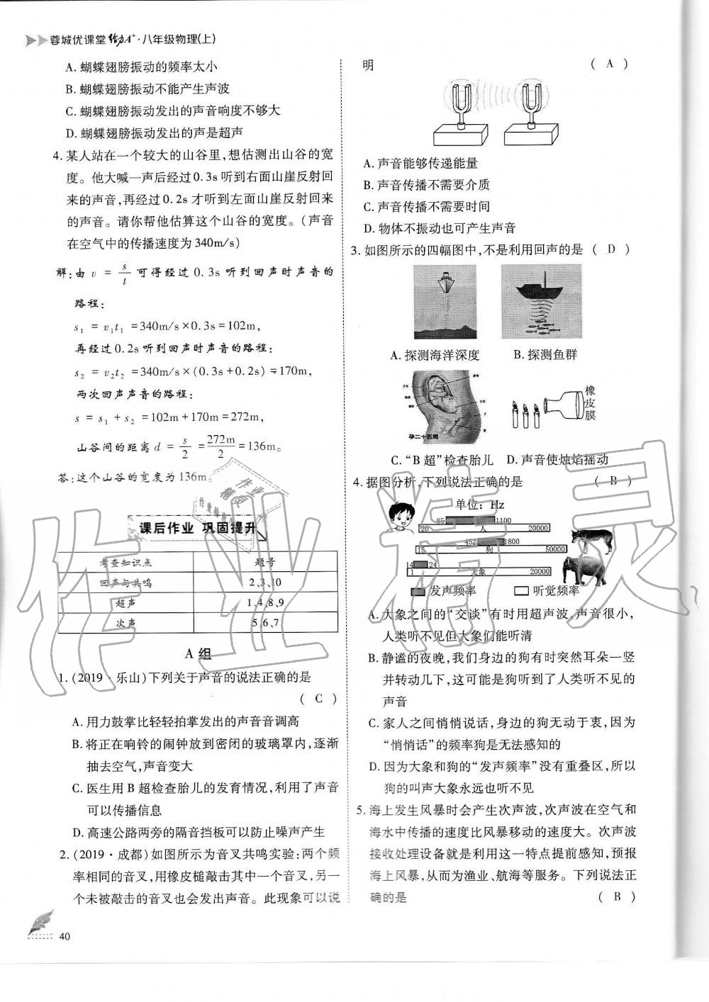 2019年蓉城优课堂给力A加八年级物理上册教科版 第40页