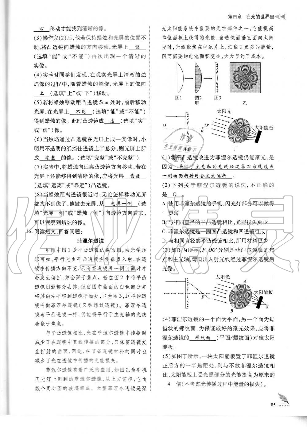 2019年蓉城優(yōu)課堂給力A加八年級(jí)物理上冊教科版 第85頁