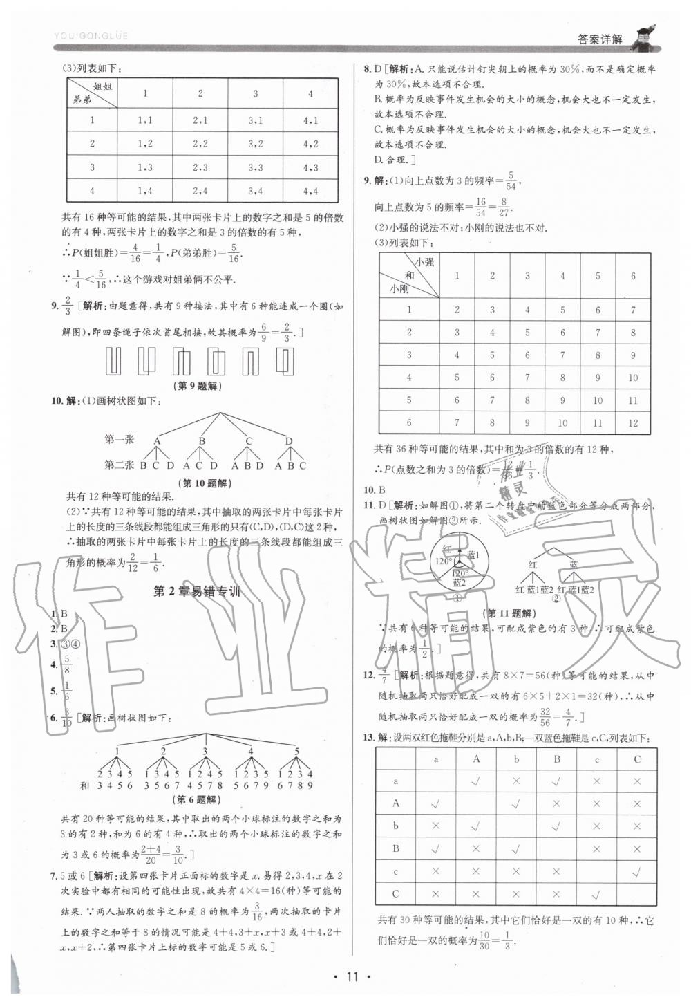 2019年優(yōu)加攻略九年級數(shù)學(xué)全一冊浙教版 第11頁