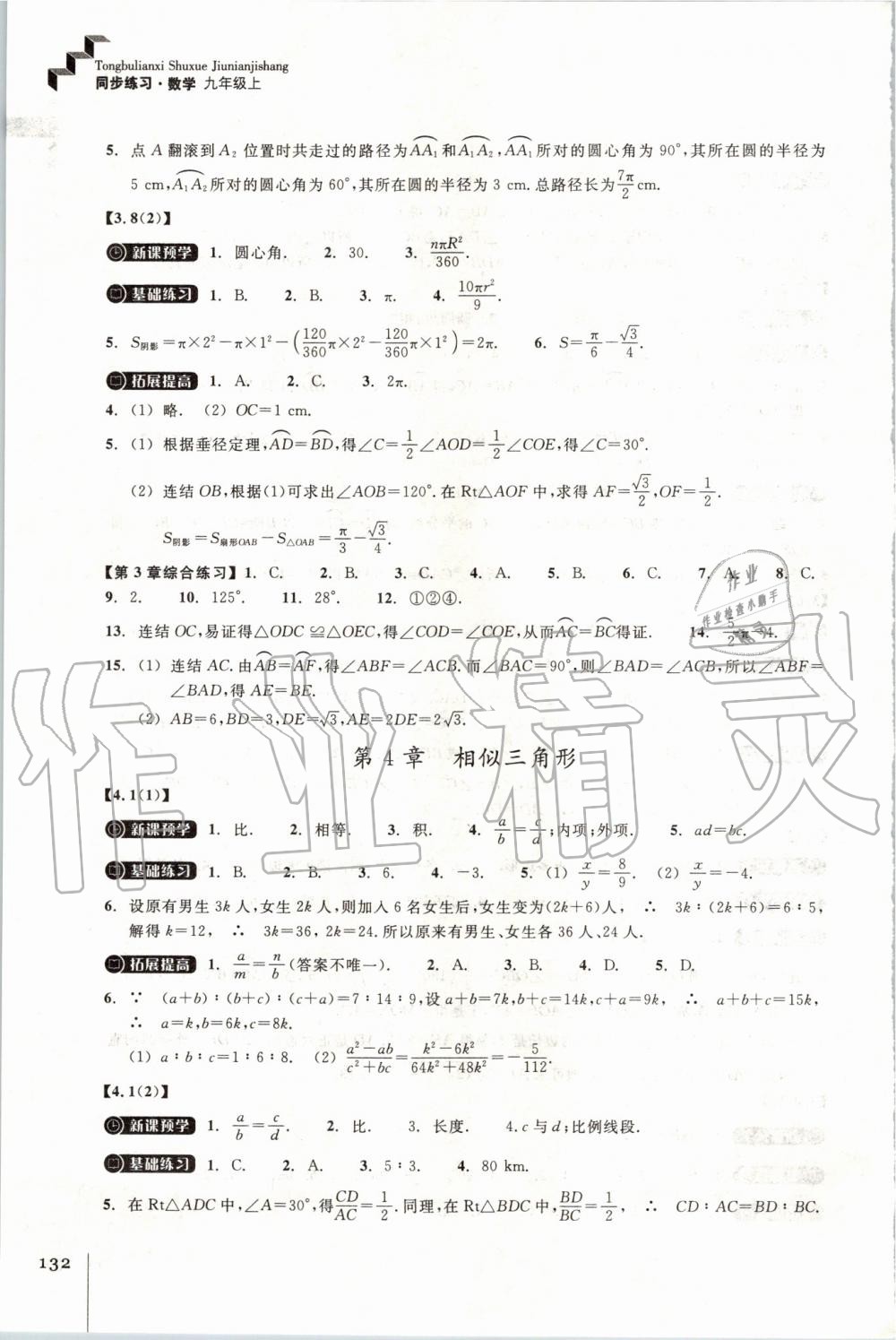 2019年同步练习九年级数学上册浙教版浙江教育出版社 第14页