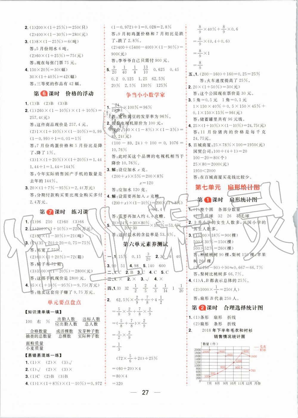 2019年核心素養(yǎng)天天練六年級(jí)數(shù)學(xué)上冊(cè)人教版 第11頁(yè)