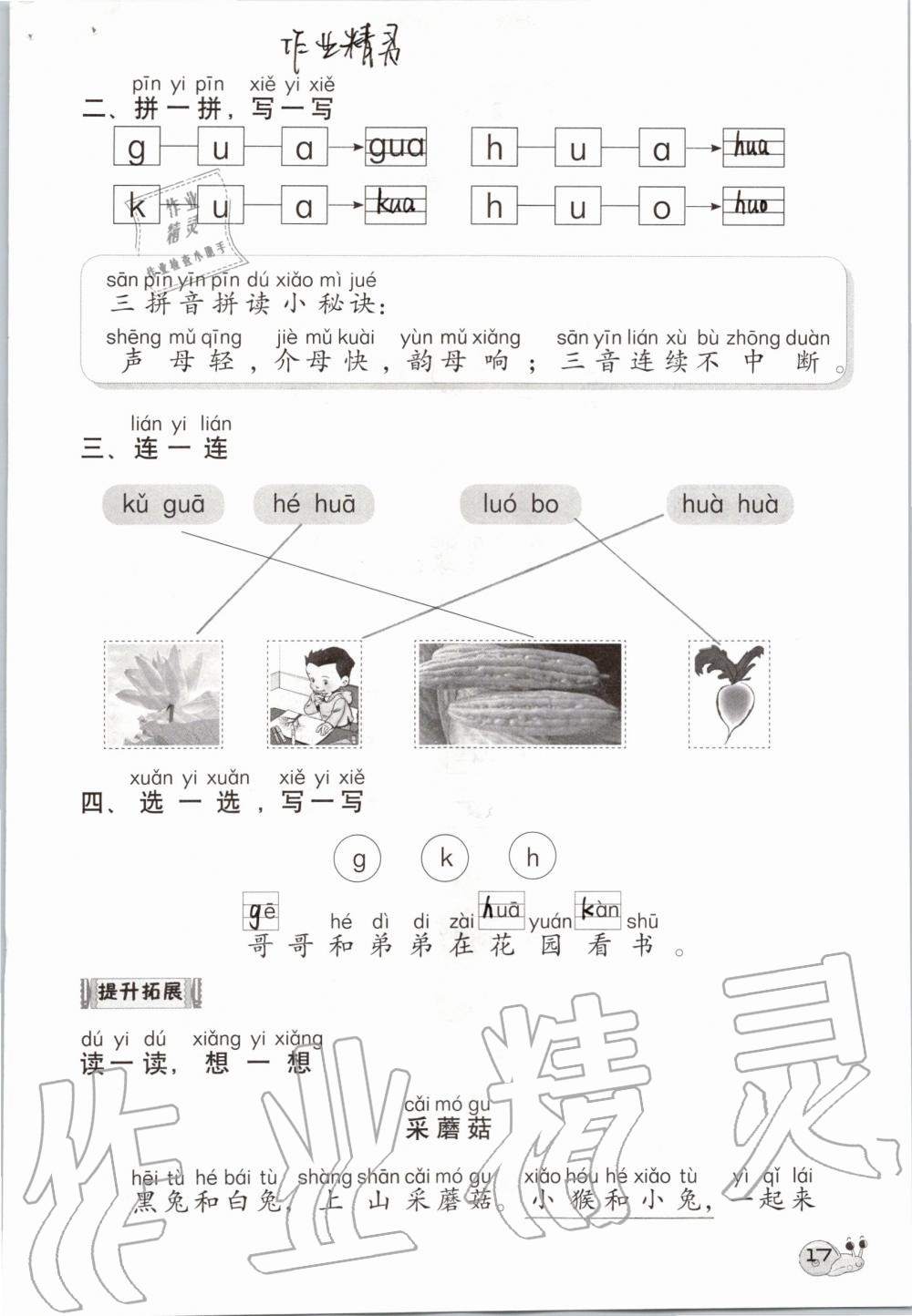 2019年知识与能力训练一年级语文上册人教版 第17页