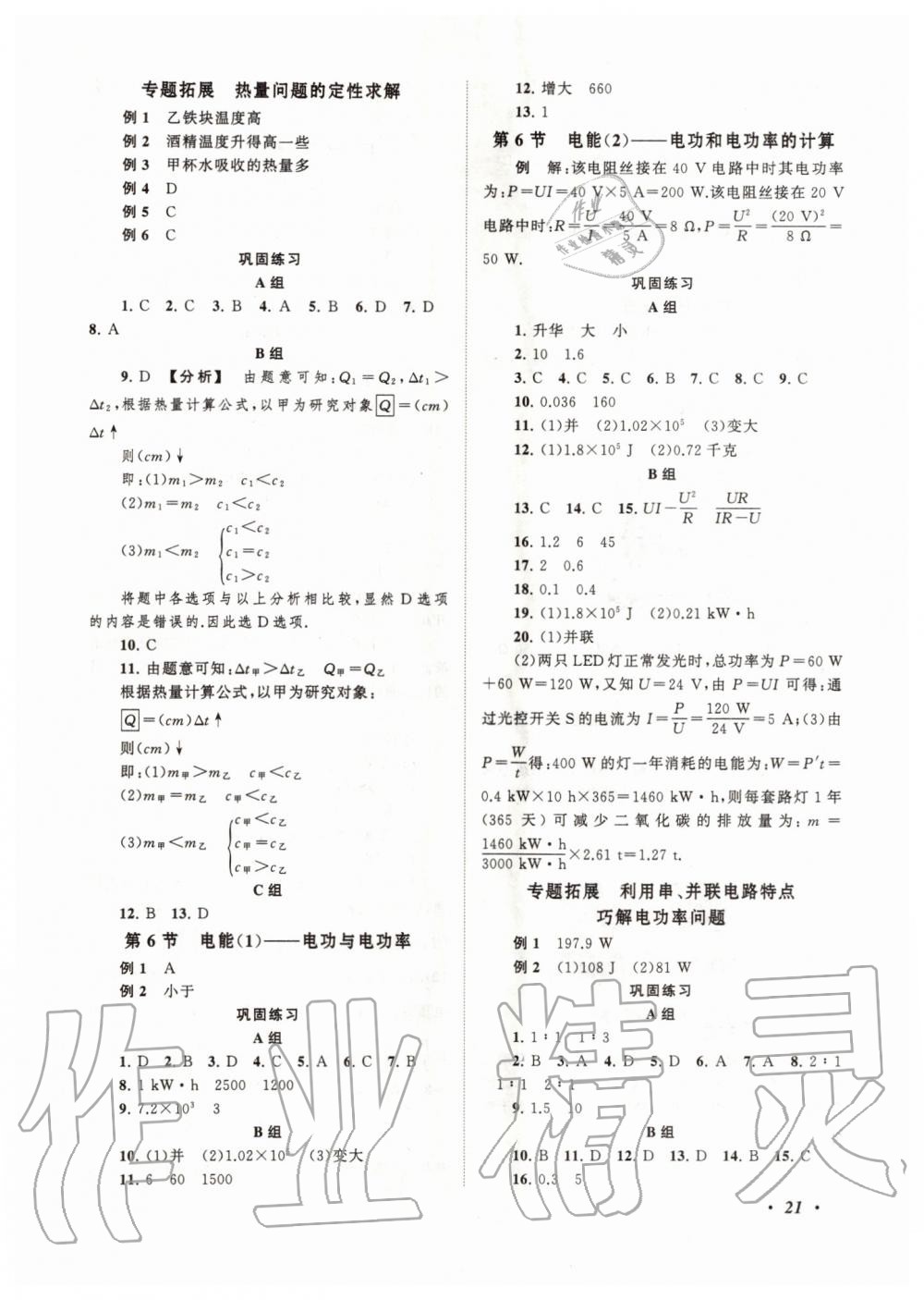 2019年拓展與培優(yōu)九年級(jí)科學(xué)全一冊(cè)浙教版 第21頁(yè)