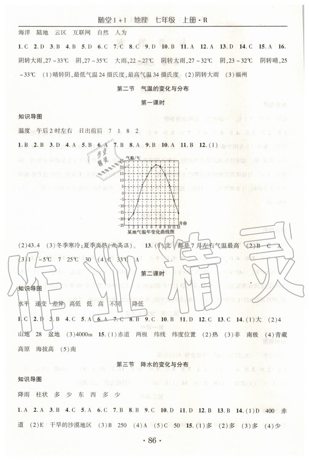 2019年随堂1加1导练七年级地理上册人教版 第4页