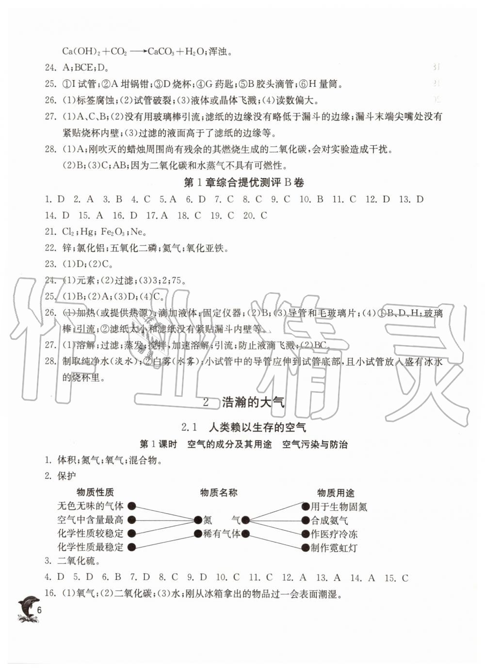 2019年实验班提优训练九年级化学上册沪教版上海专版 第6页