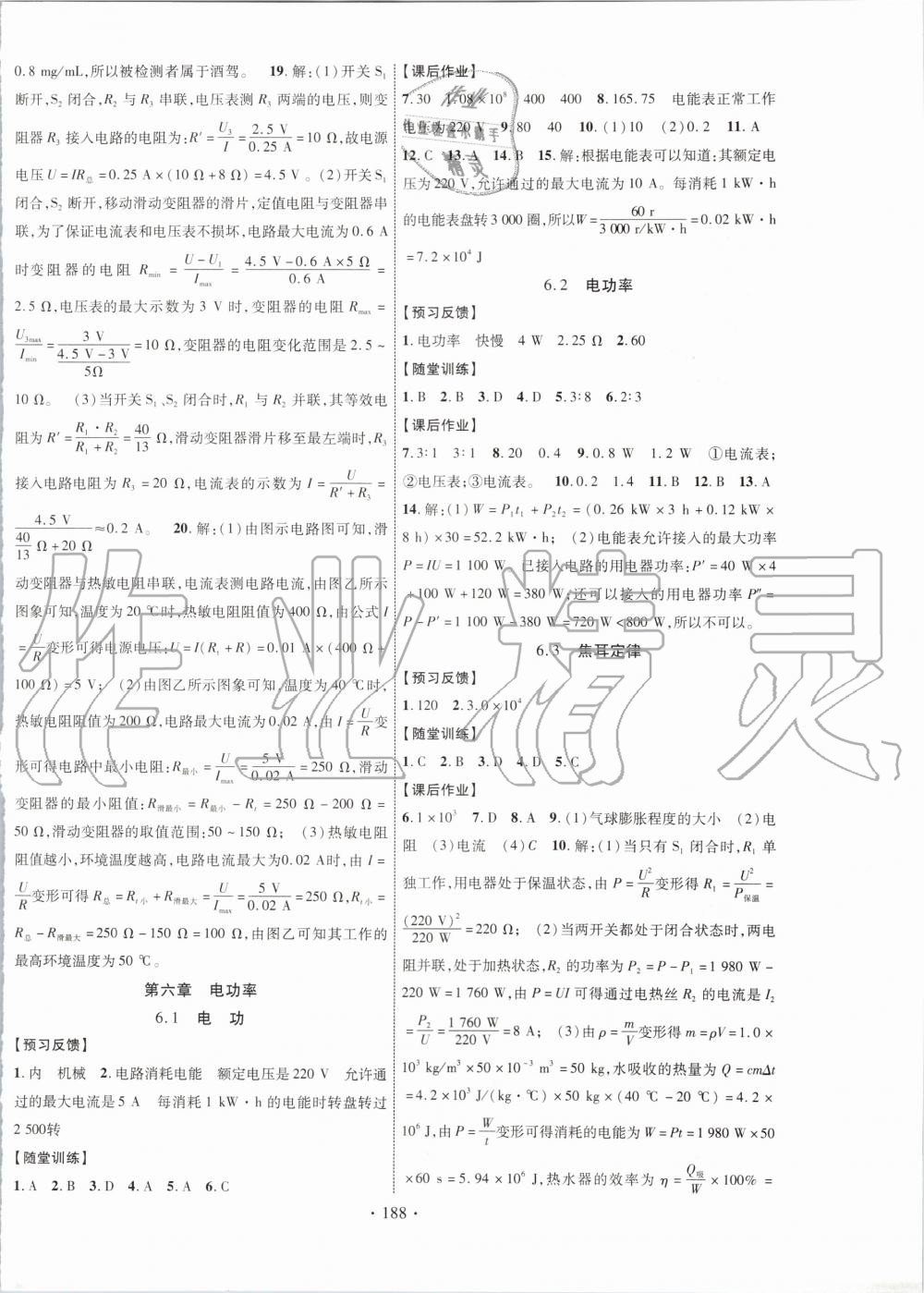 2019年课时掌控九年级物理全一册教科版 第8页