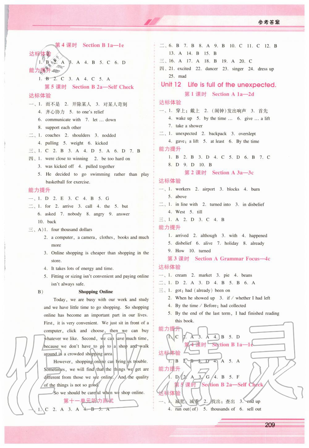 2019年自主與互動學(xué)習(xí)新課程學(xué)習(xí)輔導(dǎo)九年級英語全一冊人教版 第26頁