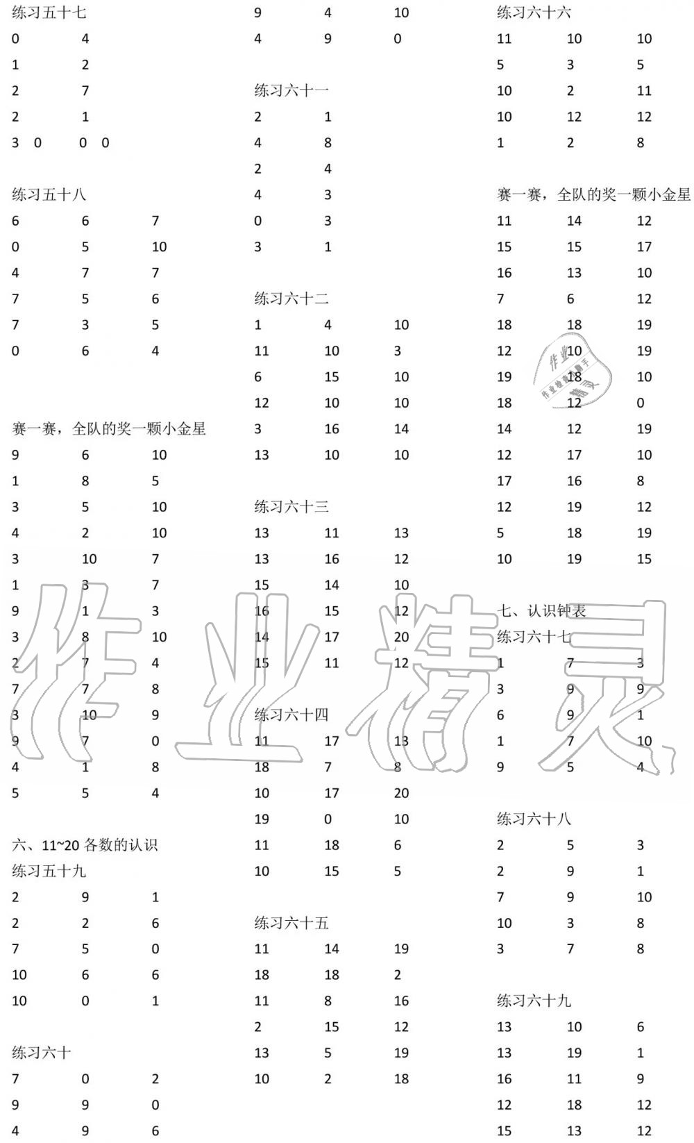 2019年数学口算每天一练一年级上册人教版 第4页