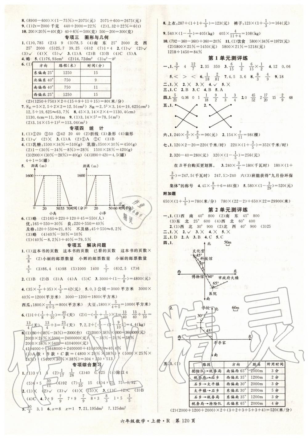 2019年启航新课堂六年级数学上册人教版 第6页