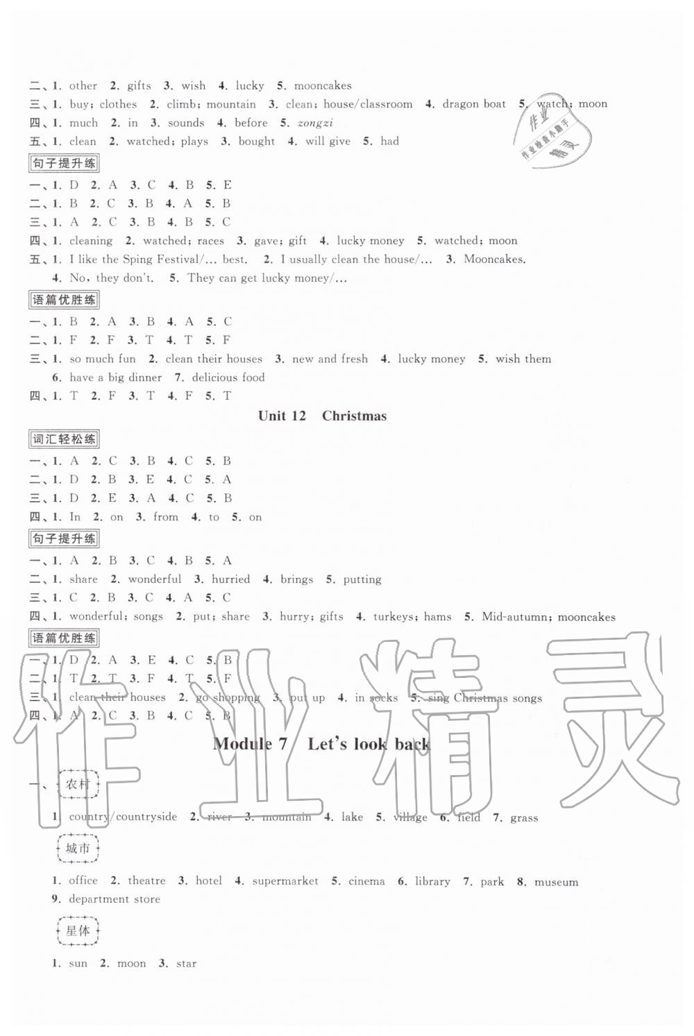 2019年陽光同學課時優(yōu)化作業(yè)六年級英語上冊教育科學版 第6頁