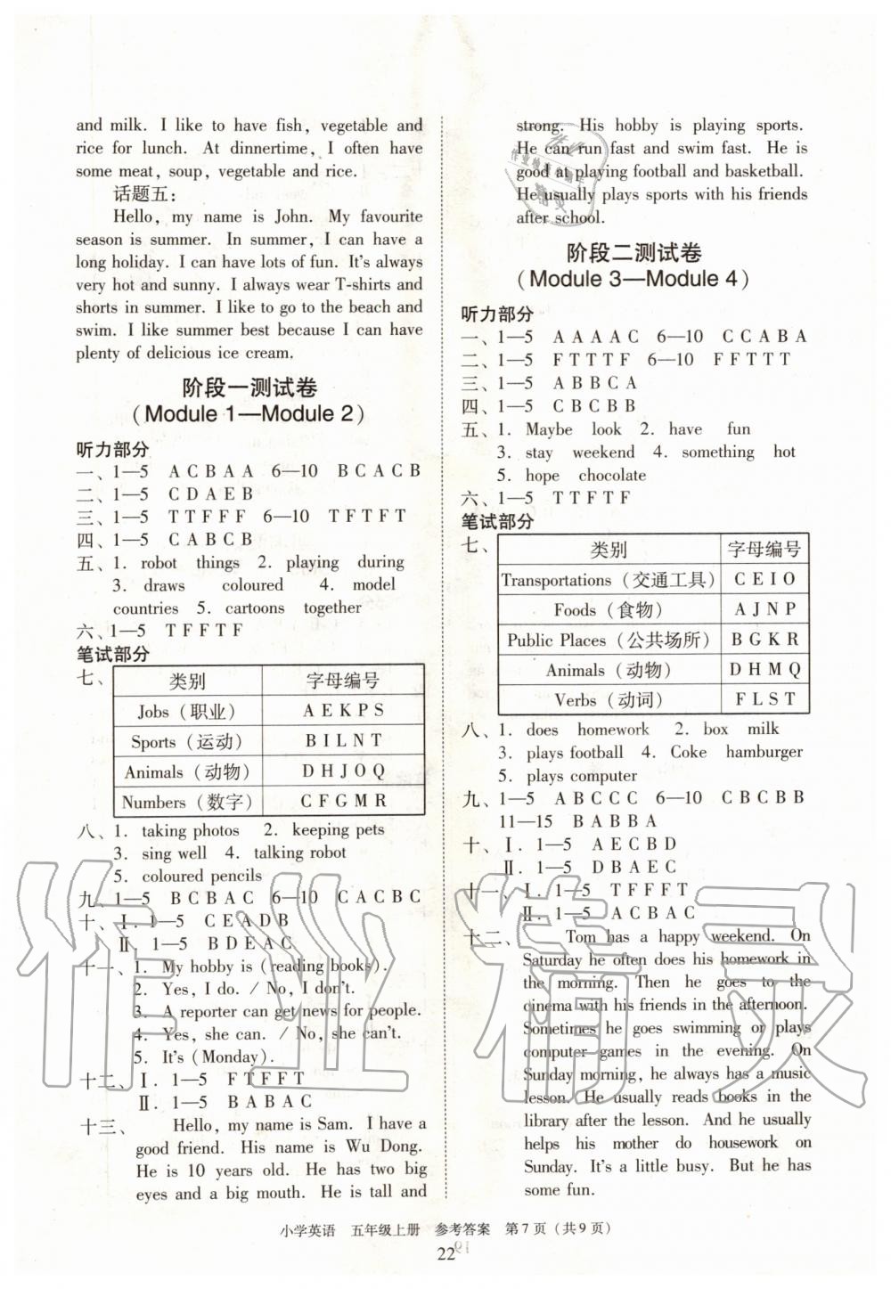 2019年新编小学英语目标实施手册五年级上册教科版广州专版 第6页