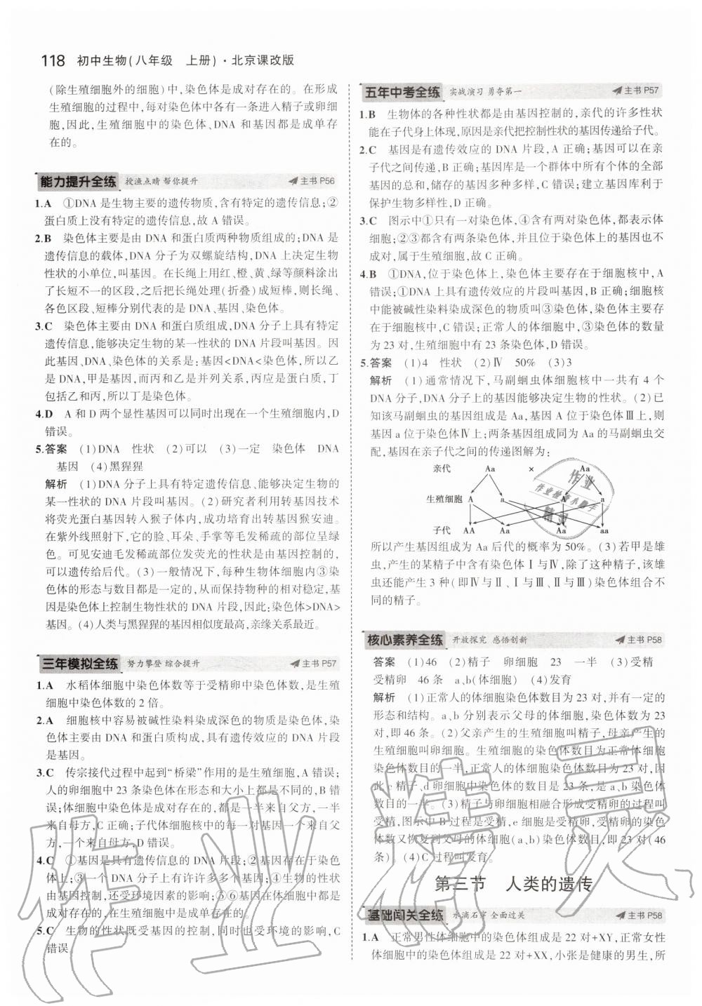 2019年5年中考3年模擬八年級生物上冊北京課改版北京專版 第24頁