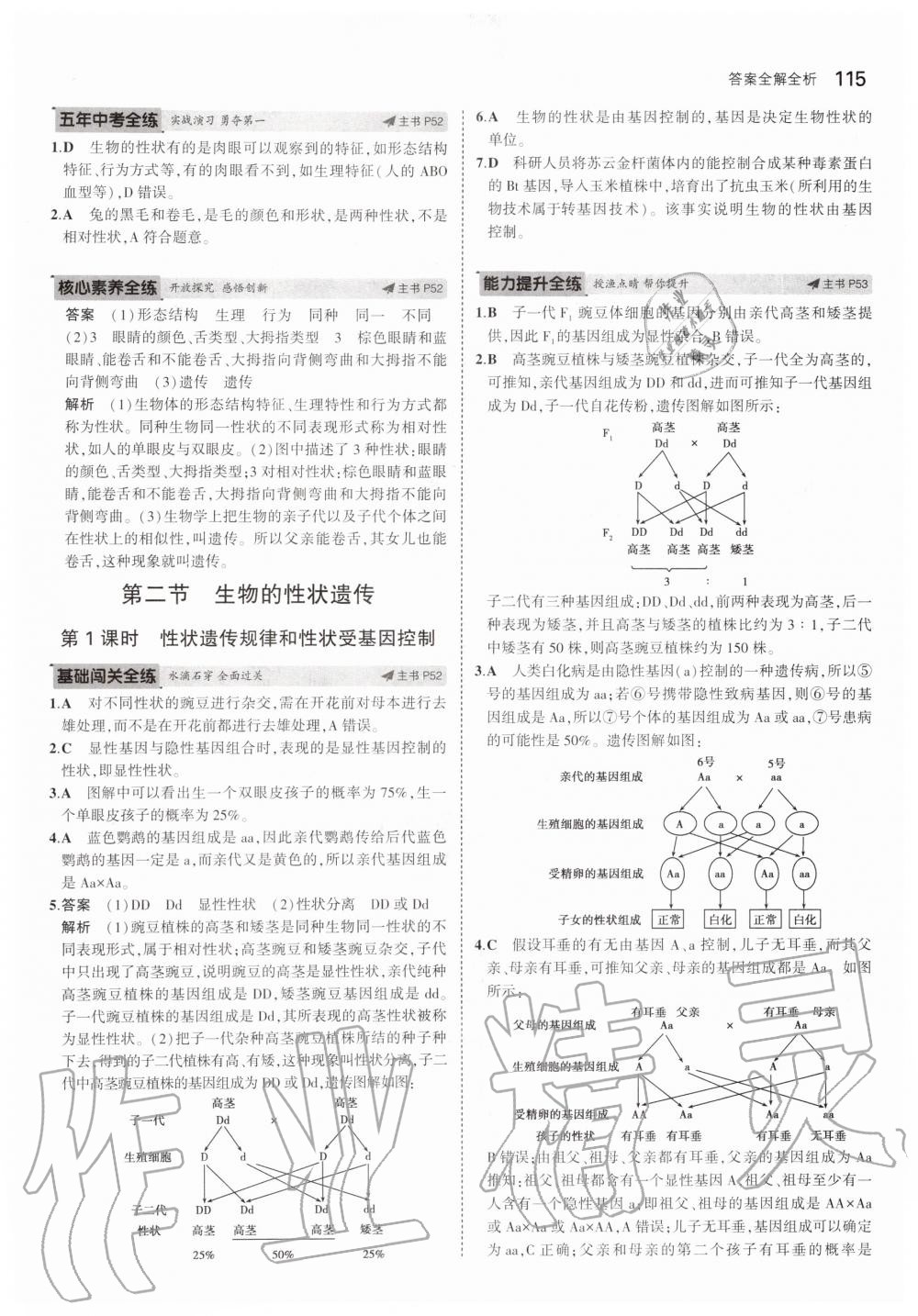 2019年5年中考3年模擬八年級生物上冊北京課改版北京專版 第21頁