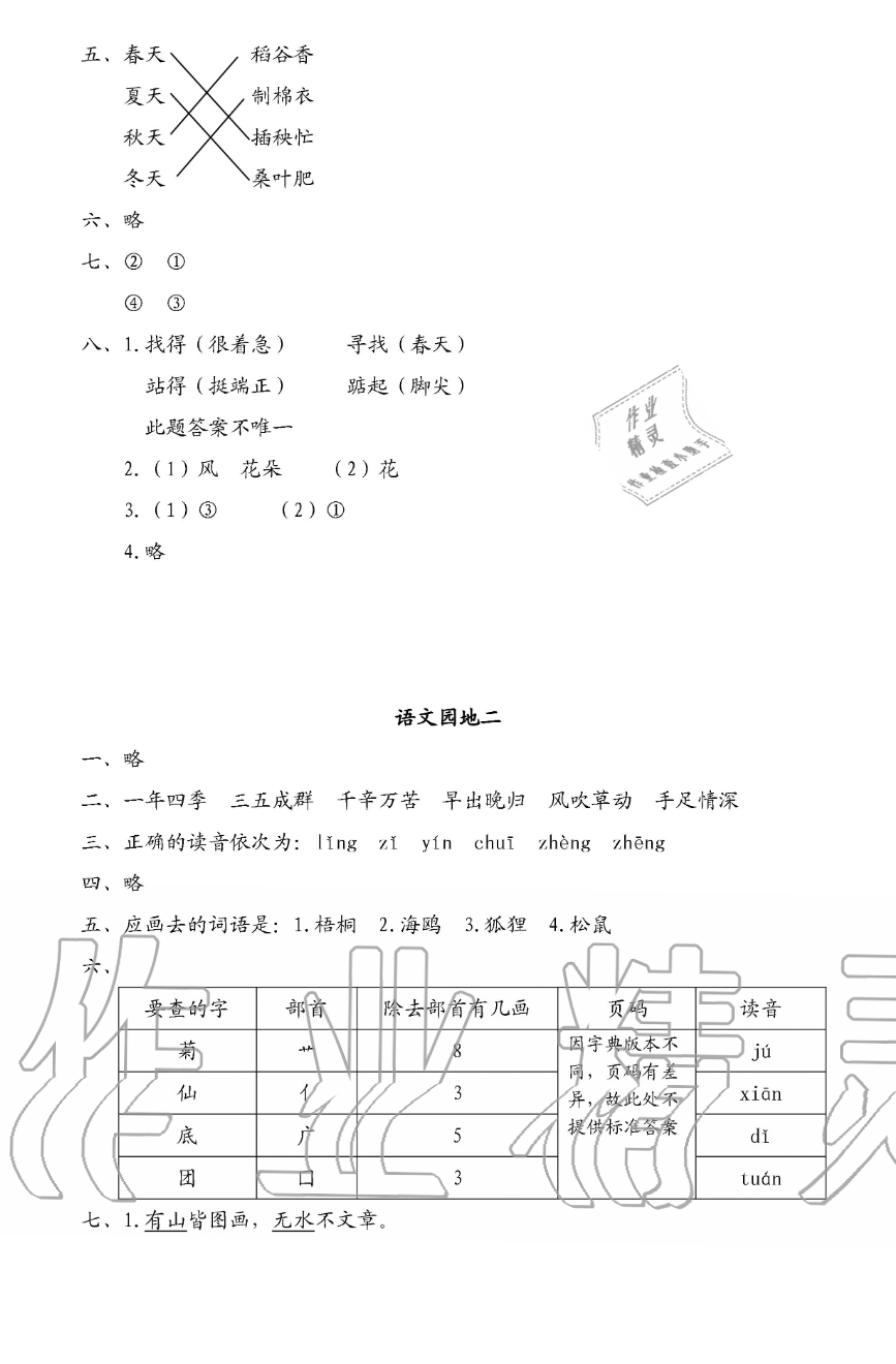 2019年小學語文同步練習二年級上冊人教版西南師范大學出版社 第7頁