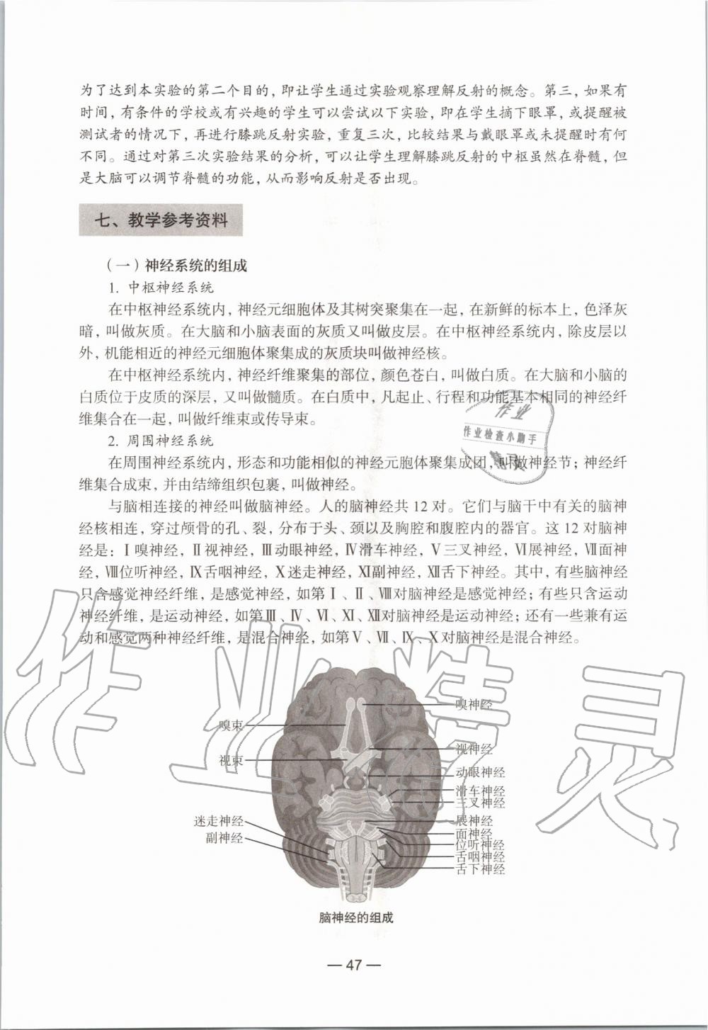 2019年生命科學(xué)練習(xí)部分初中第一冊(cè)滬教版 第41頁