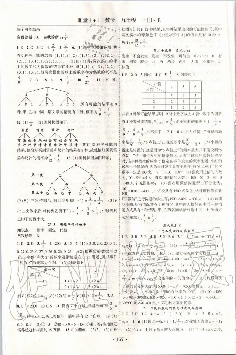 2019年随堂1加1导练九年级数学上册人教版 第13页